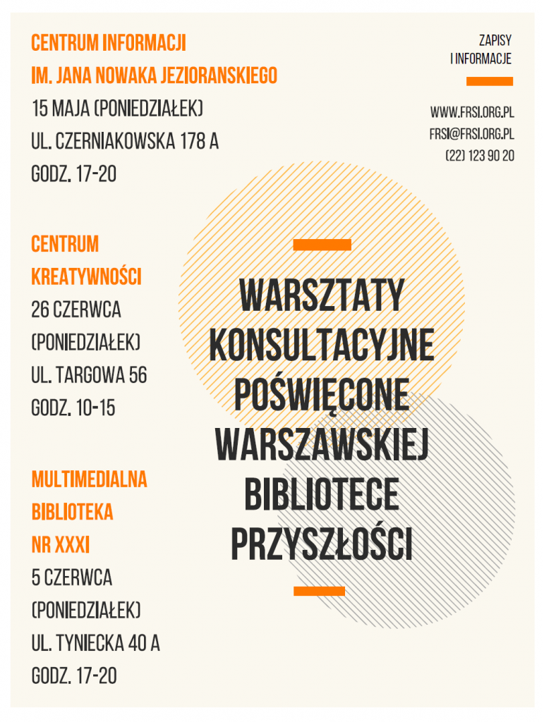 zaproszenie na konsultacje - warszawska biblioteka przyszłości